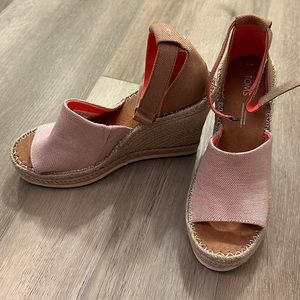 Toms Marisol wedge heel - worn once - size 7.5